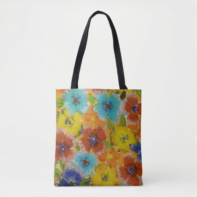 Bolsa Tote Flores Coloful (Frente)