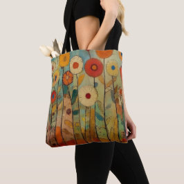 Bolsa Tote Flores Coloridas Boêmias