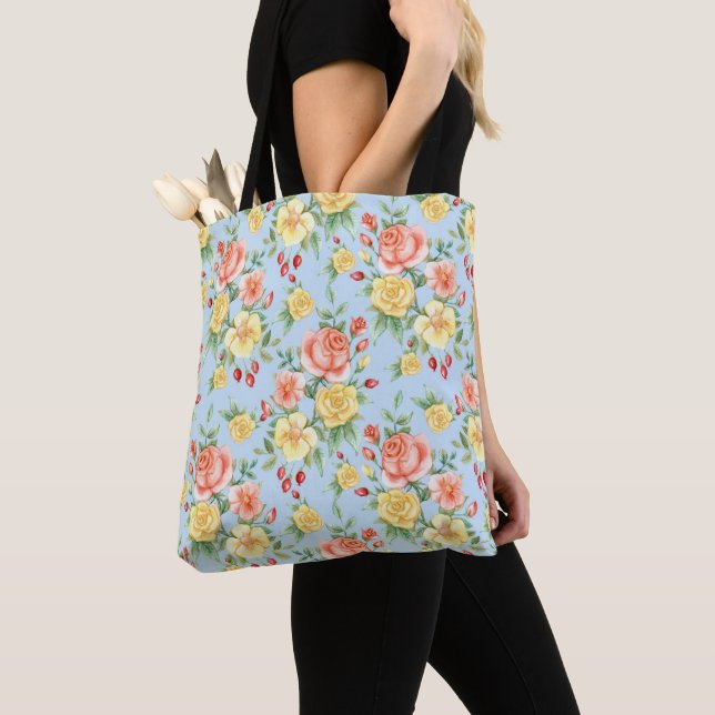 Bolsa Tote Flores Colunas (Close Up)