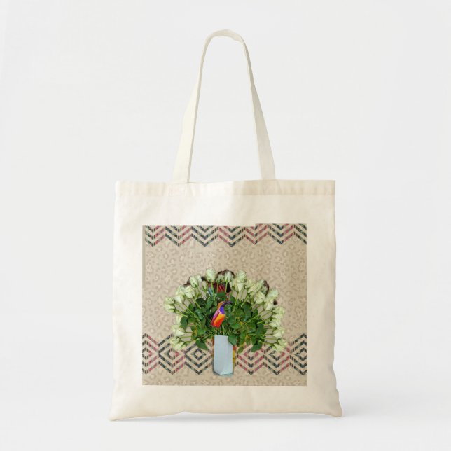 Bolsa Tote Flores com Aves (Frente)