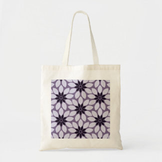 Bolsa Tote Flores com Impressão de bloco roxa