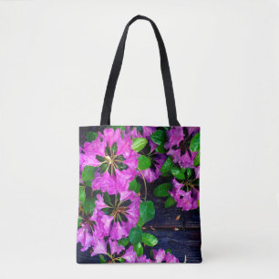 Bolsa Tote Flores cor-de-rosa-Elegante azáleas rosa flores co