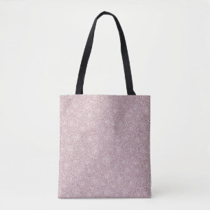 Bolsa Tote Flores cor-de-rosa monocromáticas
