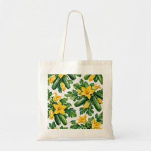 Bolsa Tote Flores de Abobrinha Aquarela Botânica