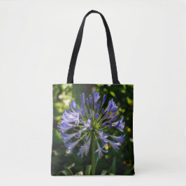 Bolsa Tote Flores de Agapanthus Azuis