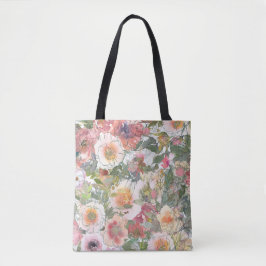 Bolsa Tote Flores de Aquarela