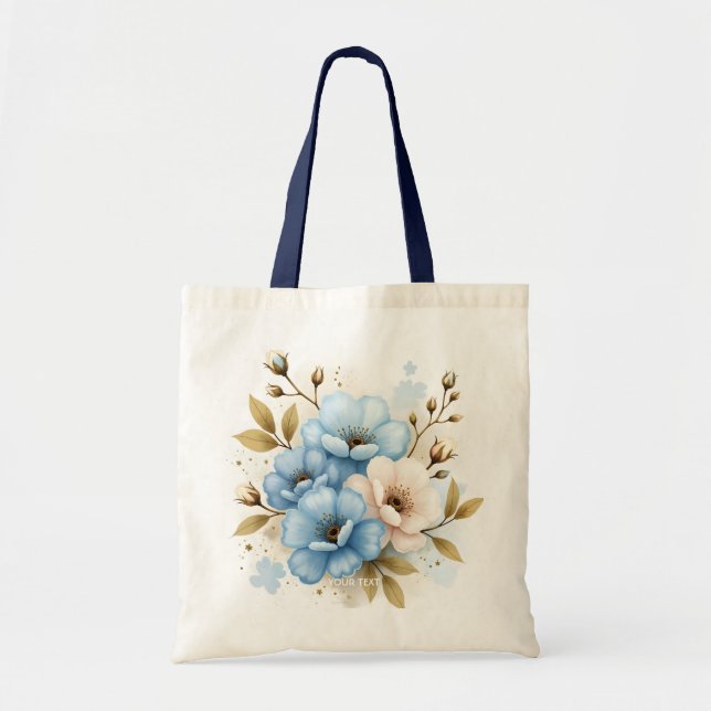 Bolsa Tote Flores de Aquarela de Pastel Fantasy (Frente)