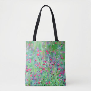 Bolsa Tote Flores de Aquarela Flores Cor-de-rosa Toalha de Ar