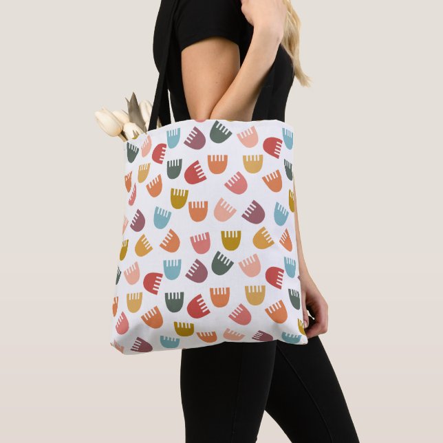 Bolsa Tote Flores de Boho Mistas (Close Up)
