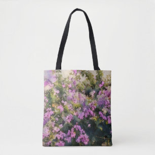 Bolsa Tote Flores de Bougainvillea roxas Estilo de Vintage Bo