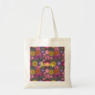 Bolsa Tote Flores de Cinza Selvagem Personalizadas