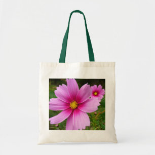 Bolsa Tote Flores de Cosmos Rosa Flores Selvagens