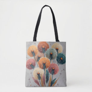 Bolsa Tote Flores de Dente-de-Leão Boho