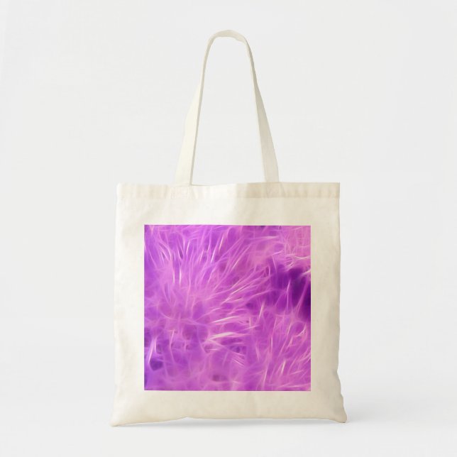 Bolsa Tote Flores de Formas Roxas Transformadas (Frente)