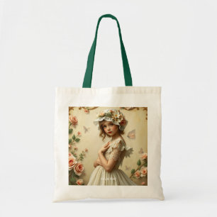 Bolsa Tote Flores de Garota Vitoriana Fantasy