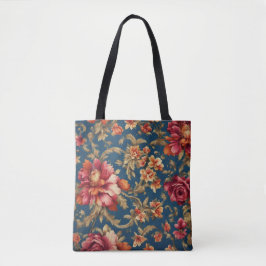 Bolsa Tote Flores de Grande Vintagem, Itália, refinadas