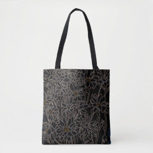 Bolsa Tote Flores de jardim de cristal-hino de arte e metal v