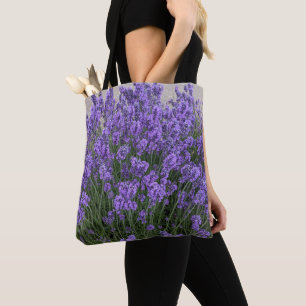 Bolsa Tote Flores de Lavanda Roxa Floral