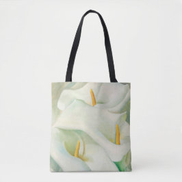 Bolsa Tote Flores de lírios brancos Geórgia O'Keeffe Ban