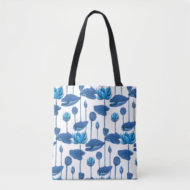Bolsa Tote flores de lótus (Frente)
