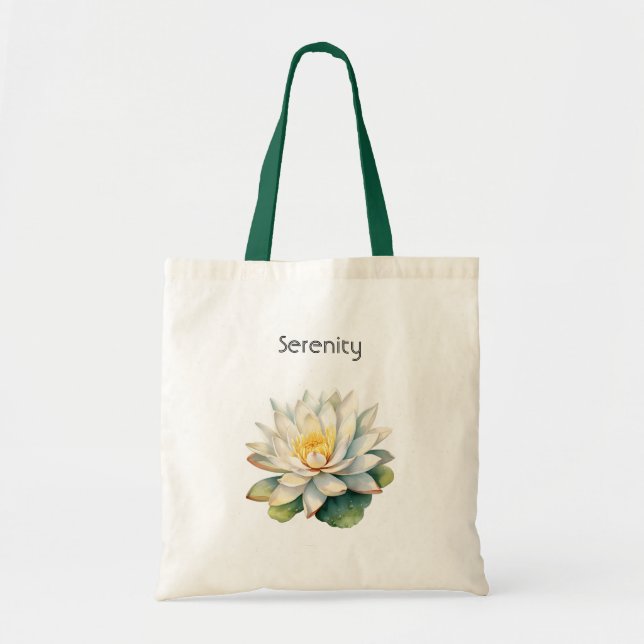 Bolsa Tote Flores de Lótus Serenidade  (Frente)