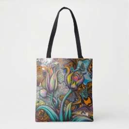 Bolsa Tote Flores de Mandala