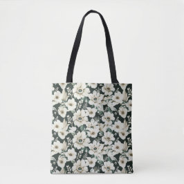 Bolsa Tote Flores de marfim elegantes