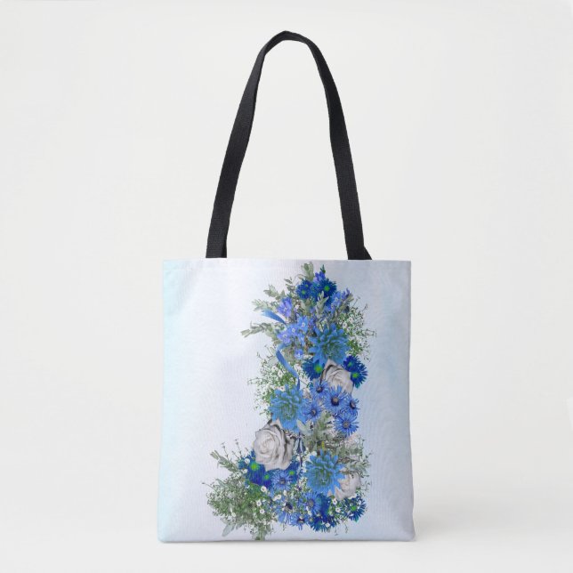 Bolsa Tote Flores de milho e rosas brancas (Frente)