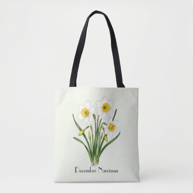 Bolsa Tote Flores de Narciso de Dezembro (Frente)
