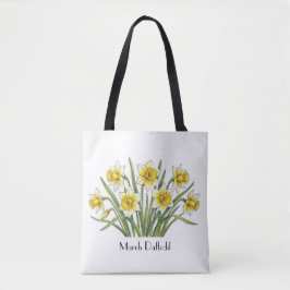 Bolsa Tote Flores de Narciso de Março