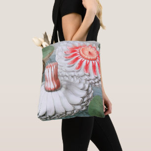 Bolsa Tote Flores de Nenúfar Antigos, Nenúfares em um Lago