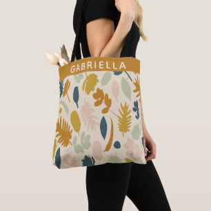 Bolsa Tote Flores de outono Botânicas Deixam Padrão Persona