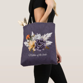 Bolsa Tote Flores de Outono e Grama de Pampas Mãe da Noiva