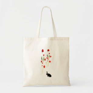 Bolsa Tote Flores De Papoila Coelho Floral