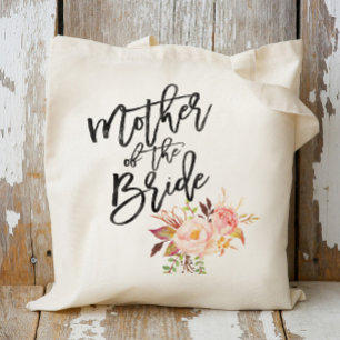 Bolsa Tote Flores de Peônia Rústica mãe da noiva