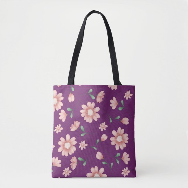 Bolsa Tote FLORES DE PINCO bonito (Frente)