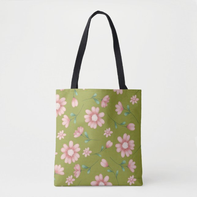Bolsa Tote FLORES DE PINCO bonito (Frente)