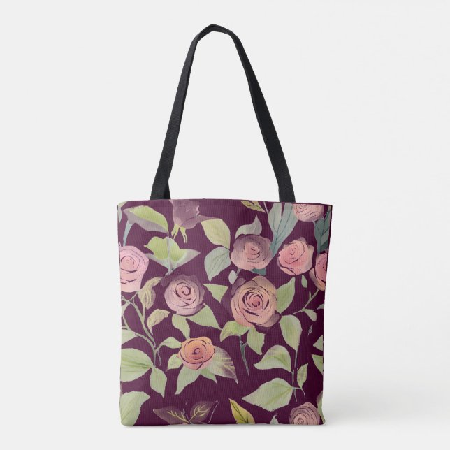 Bolsa Tote Flores de primavera (Verso)