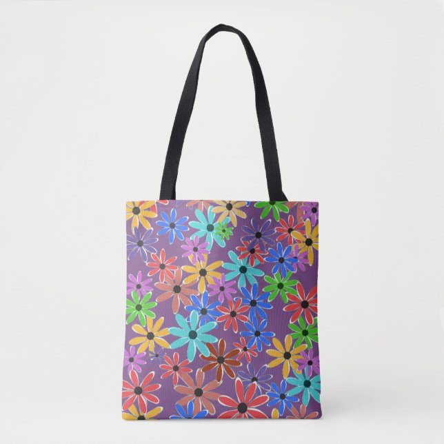Bolsa Tote Flores de primavera (Frente)