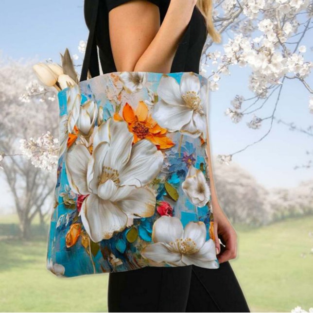 Bolsa Tote Flores de primavera (Criador carregado)