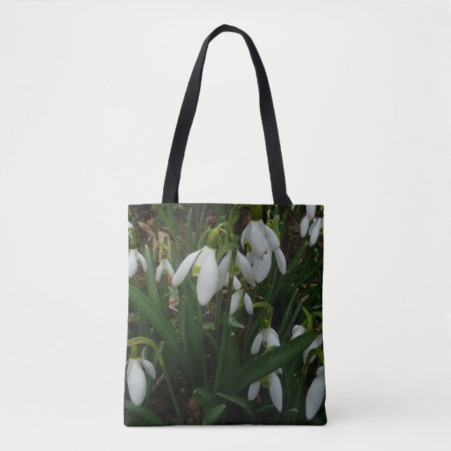 Bolsa Tote Flores de primavera Brancas I (Galanthus) (Frente)