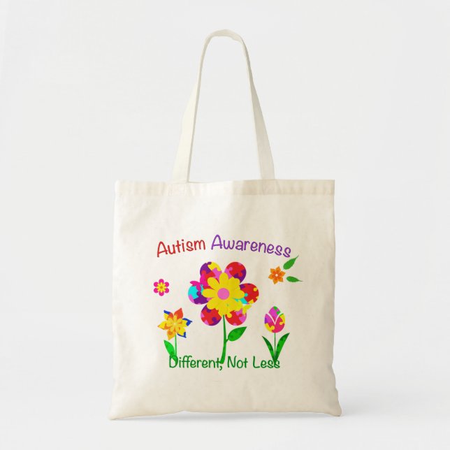 Bolsa Tote Flores de Sensibilização Autismo (Frente)