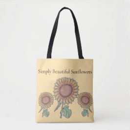 Bolsa Tote Flores de sol bonitas