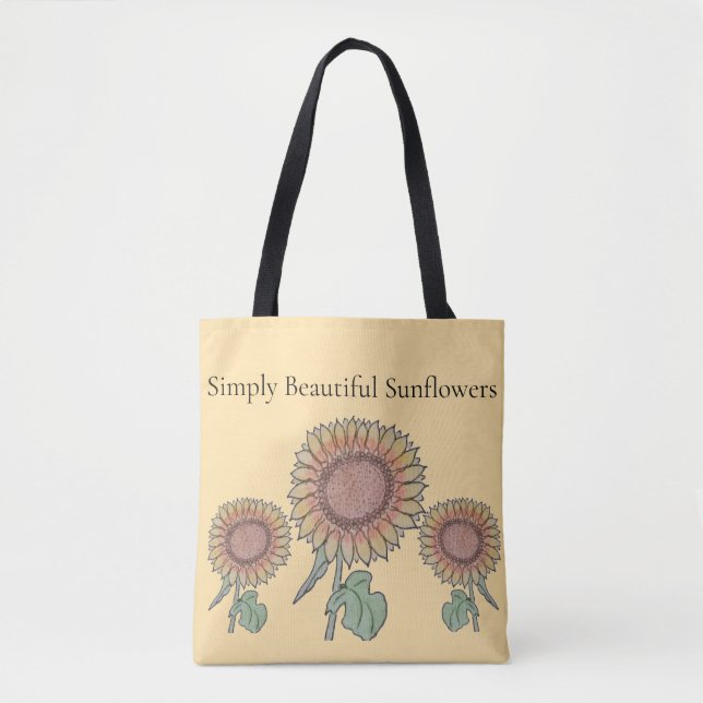 Bolsa Tote Flores de sol bonitas (Frente)