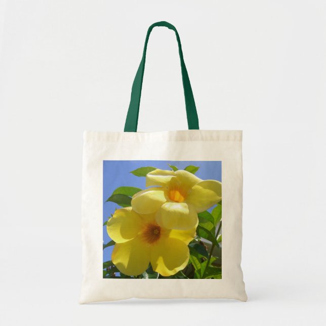 Bolsa Tote Flores de Trompetes do ouro I (Frente)