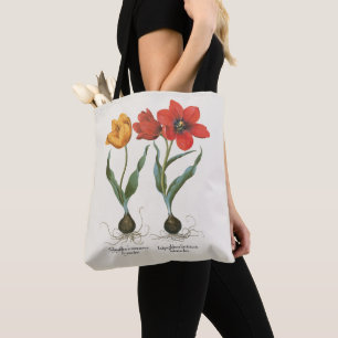 Bolsa Tote Flores de Tulipa da Primavera Vintage por Basilius
