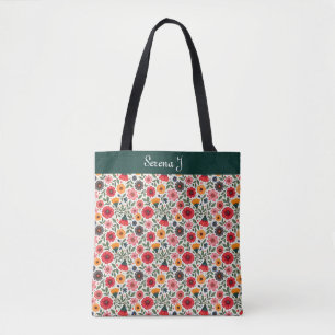 Bolsa Tote Flores de Verão Brilhantes