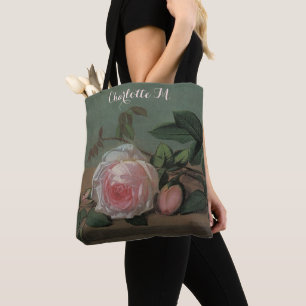 Bolsa Tote Flores de vida estática em borda de Otto Ottesen