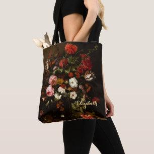 Bolsa Tote Flores De Vintage Personalizadas De Belas Artes Fl