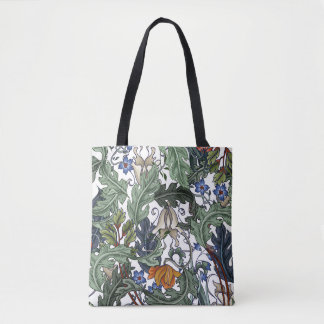 Bolsa Tote Flores, deco de arte, moderno, sem costura.